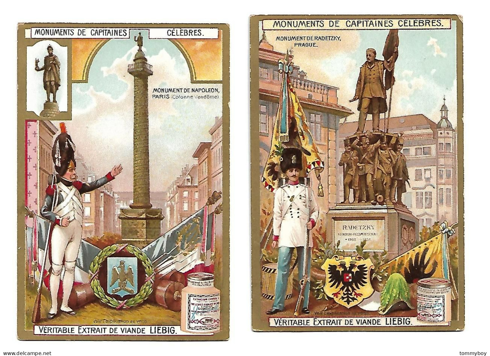 S 741, Liebig 6 Cards, Monumenti Capitaines Célèbres (ref B18) - Liebig