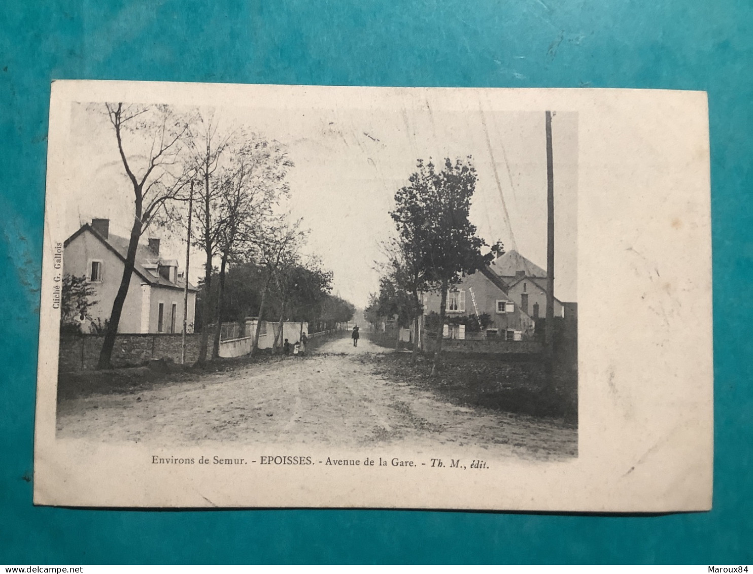 21/ Epoisses Avenue De La Gare  Cachet Philatelique Convoyeur Ligne .avallon Aux Laumes Au Verso - Autres & Non Classés