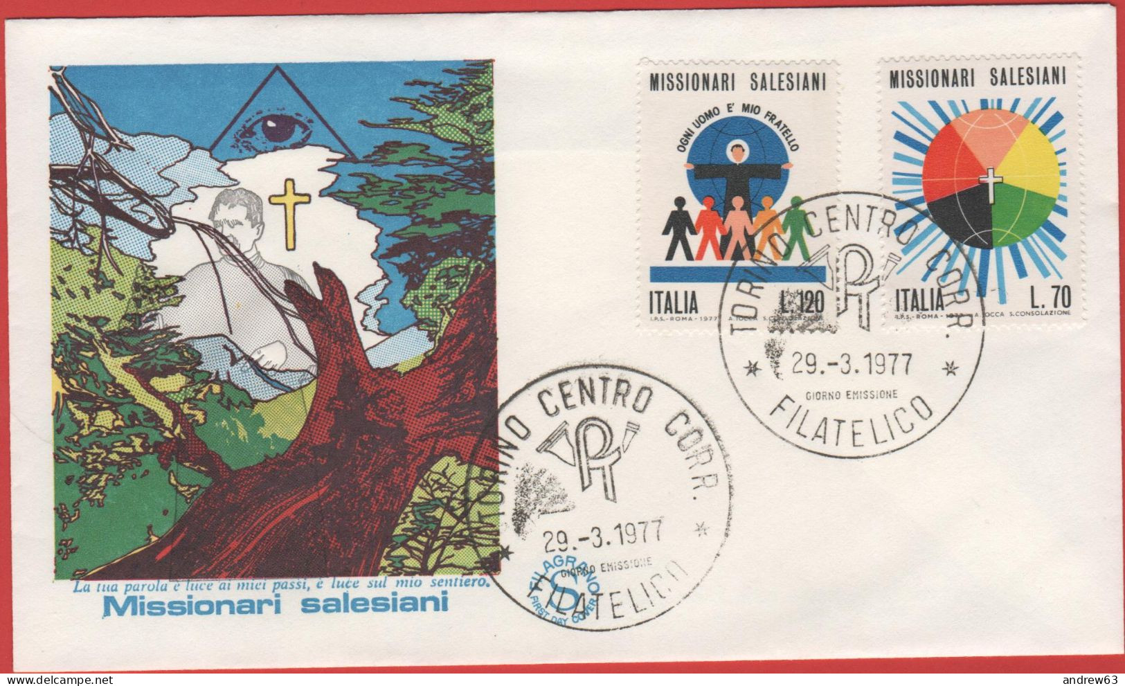 ITALIA - ITALIE - ITALY - 1977 - Missionari Salesiani - FDC Filagrano - FDC