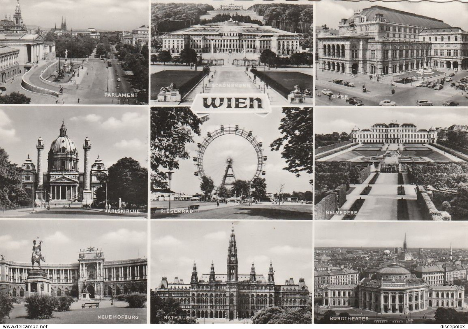 AD375 Wien - Parlament - Oper - Schloss Belvedere - Karlskirche - Rathaus - Burgtheater - Riesenrad / Non Viaggiata - Other & Unclassified