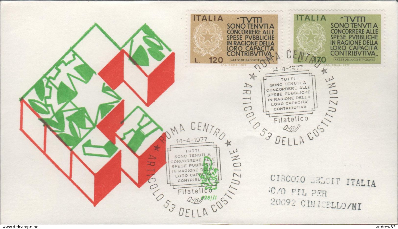 ITALIA - ITALIE - ITALY - 1977 - Propaganda Per La Fedeltà Contributiva - FDC Venetia - FDC