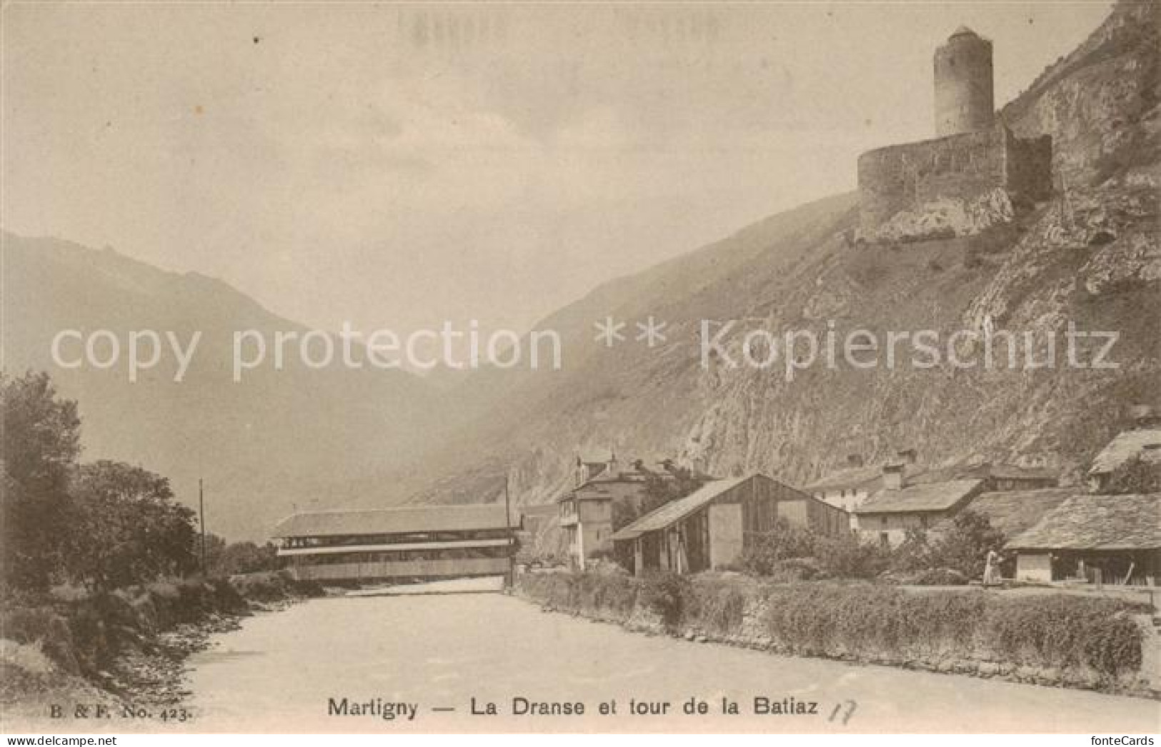 13805189 Martigny  Martinaco VS La Dranse Et Tour De La Batiaz  - Autres & Non Classés