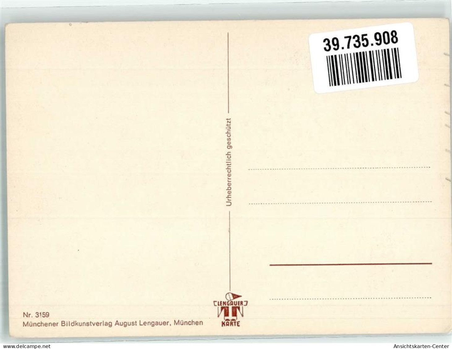 39735908 - Oh Verreck Lauter Speck Kunstverlag A. Lengauer Nr. 3159 - Other & Unclassified