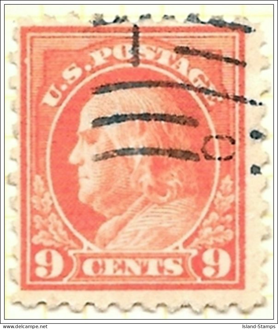 USA 1912 9 Cents Franklin Used V1 - Usati