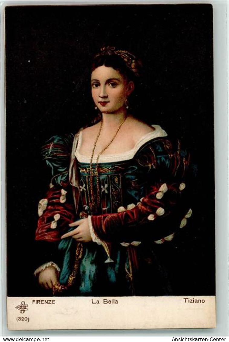 39186508 - Tiziano La Bella Frau Im Mittelalter AK - Paintings