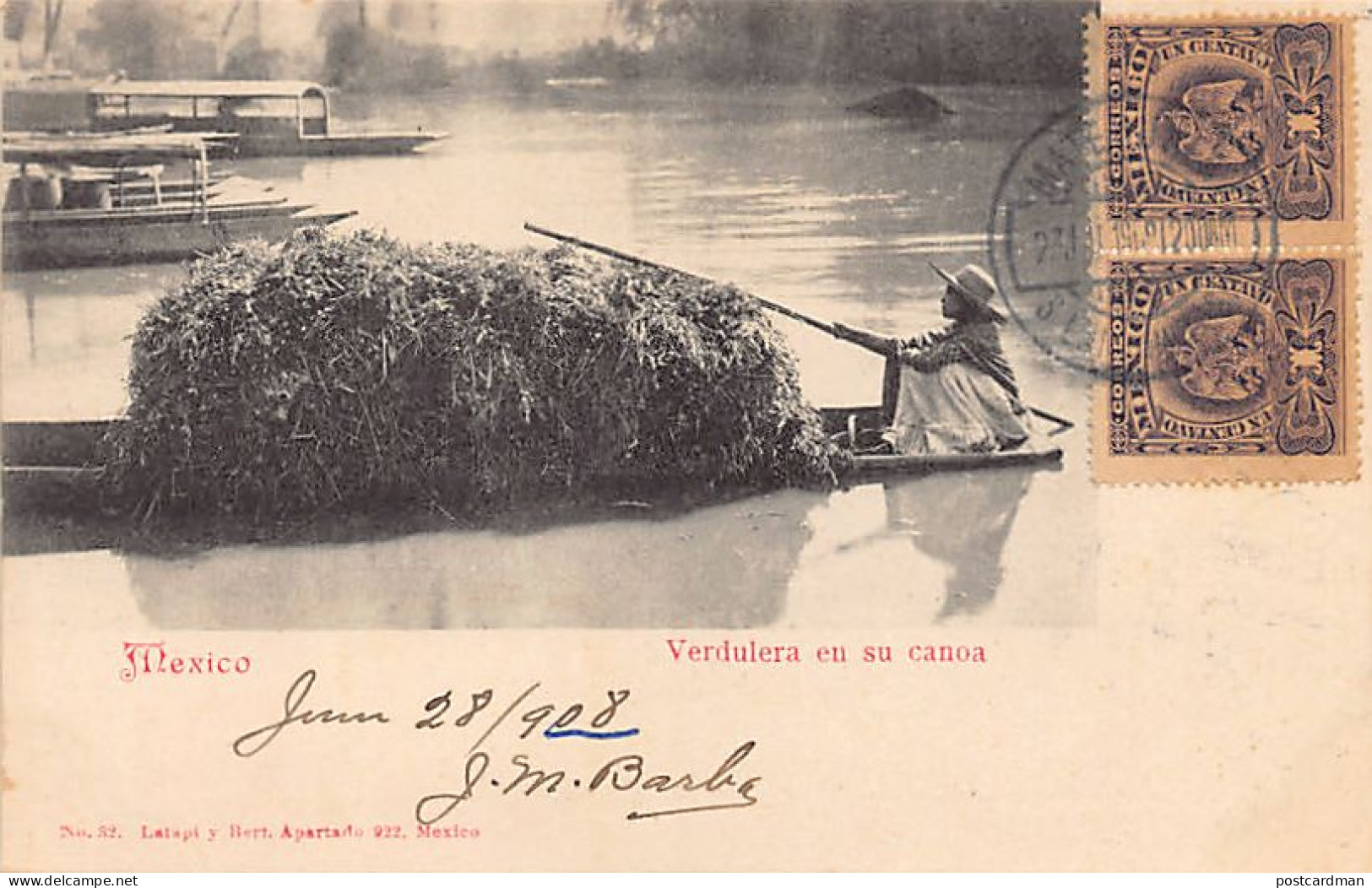 México - Verdulera En Su Canoa - Ed. Latapi Y Bert 32 - Mexico