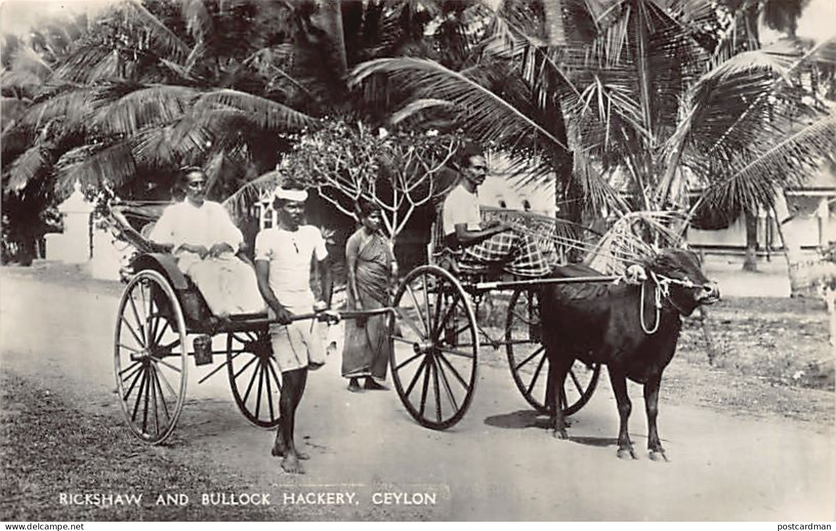 SRI LANKA - Rickshaw And Bullock Hackery - Publ. Plâté Ltd. 60 - Sri Lanka (Ceilán)