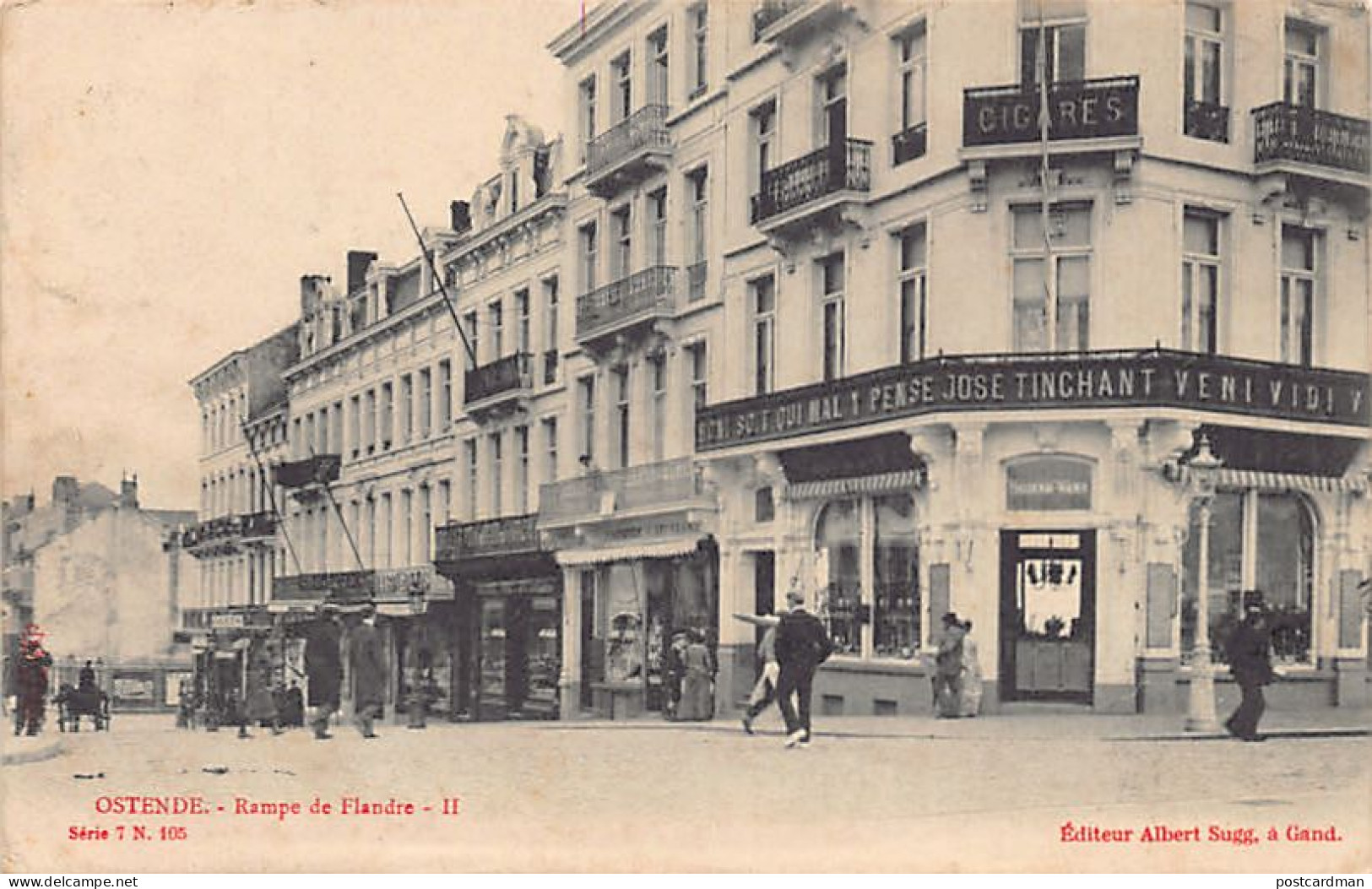 België - OOOSTENDE (W. Vl.) Vlaanderenstraat - José Tinchant - Uitg. Albert Sugg Serie 7 N. 105 - Oostende