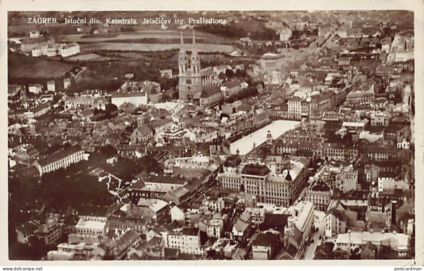 Croatia - ZAGREB - Aerila View - REAL PHOTO - Kroatien