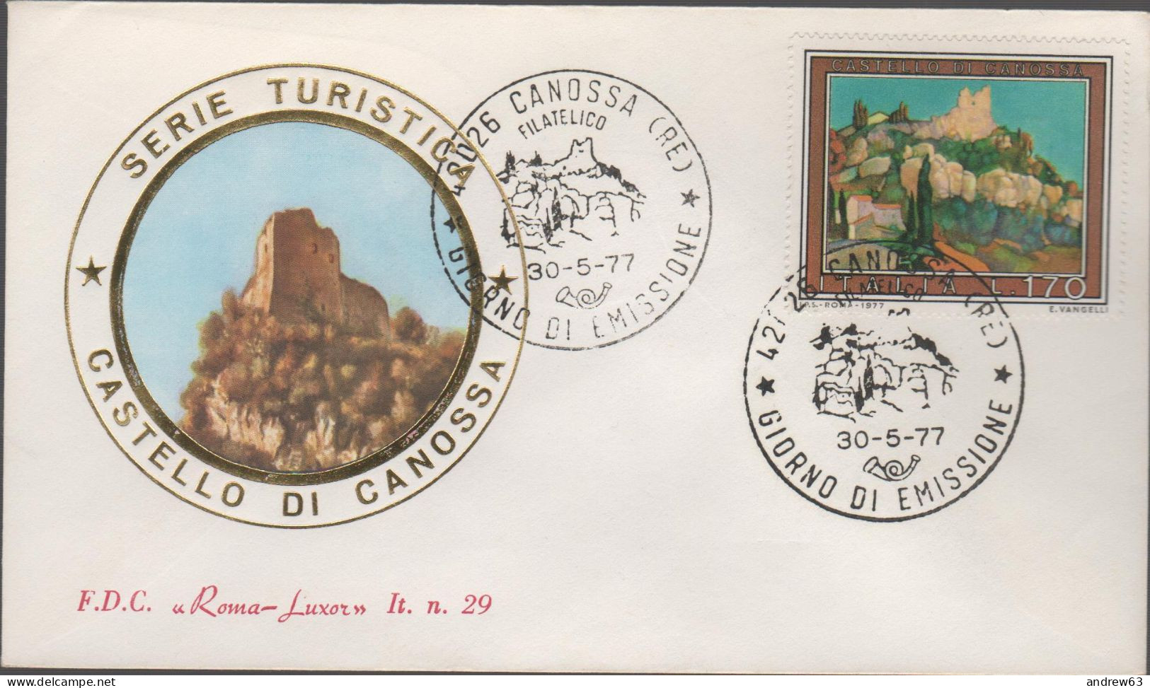 ITALIA - ITALIE - ITALY - 1977 - Turismo - 4ª Emissione - Castello Di Canossa - FDC Roma Luxor - FDC