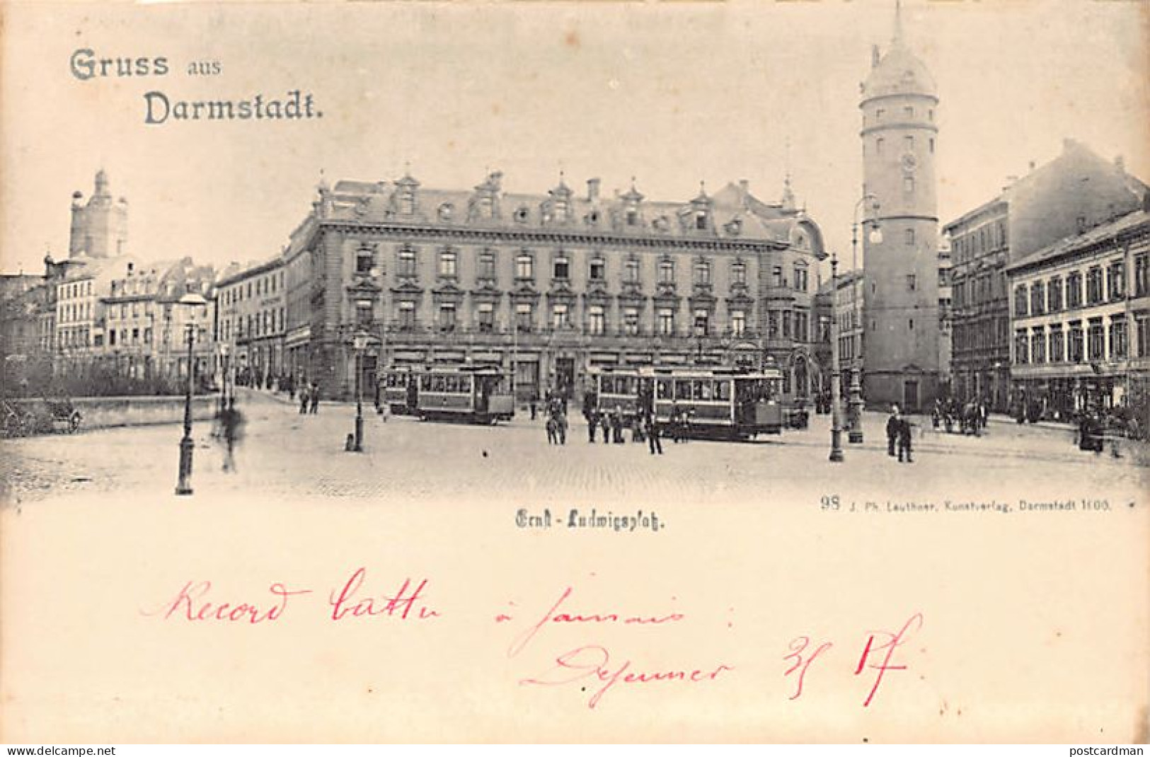 Deutschland - DARMSTADT - Ludwigsplatz - Strassenbahn - Darmstadt