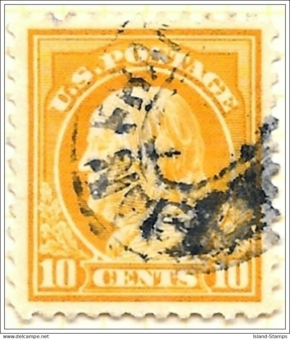 USA 1912 10 Cents Franklin Used V1 - Oblitérés