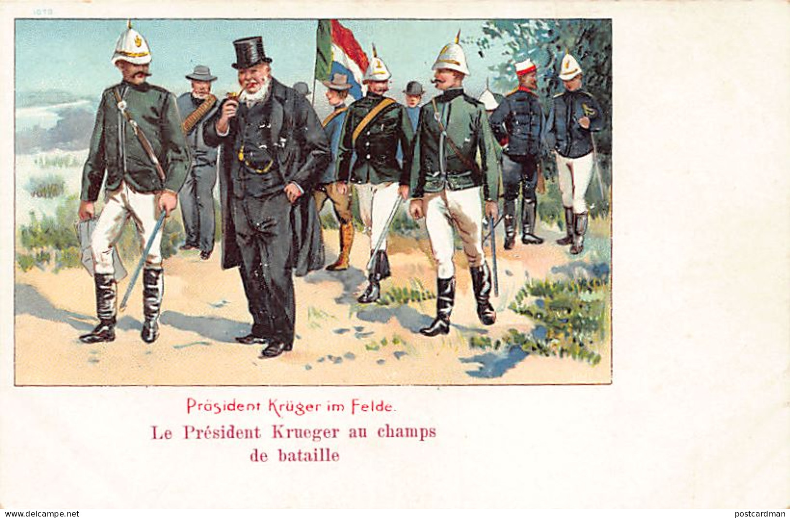 South Africa - BOER WAR - President Krüger On The Battlefield - Publ. Unknown (publ. In Germany)  - Afrique Du Sud