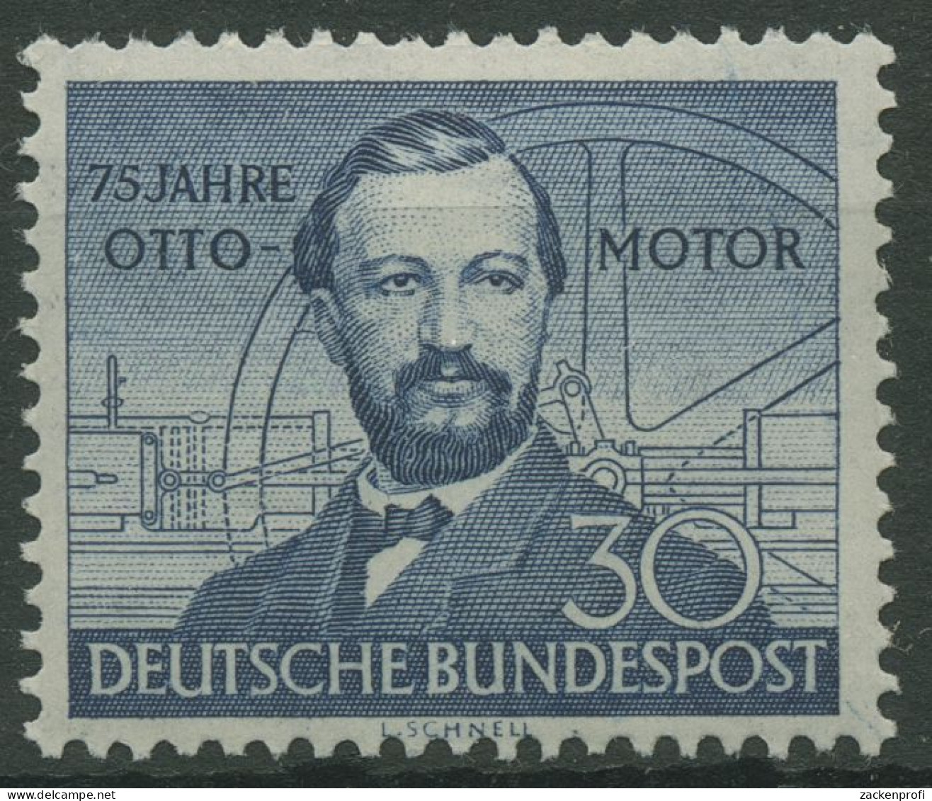 Bund 1952 Nikolaus Otto, Ottomotor 150 Postfrisch, Zahnfehler (R19459) - Unused Stamps