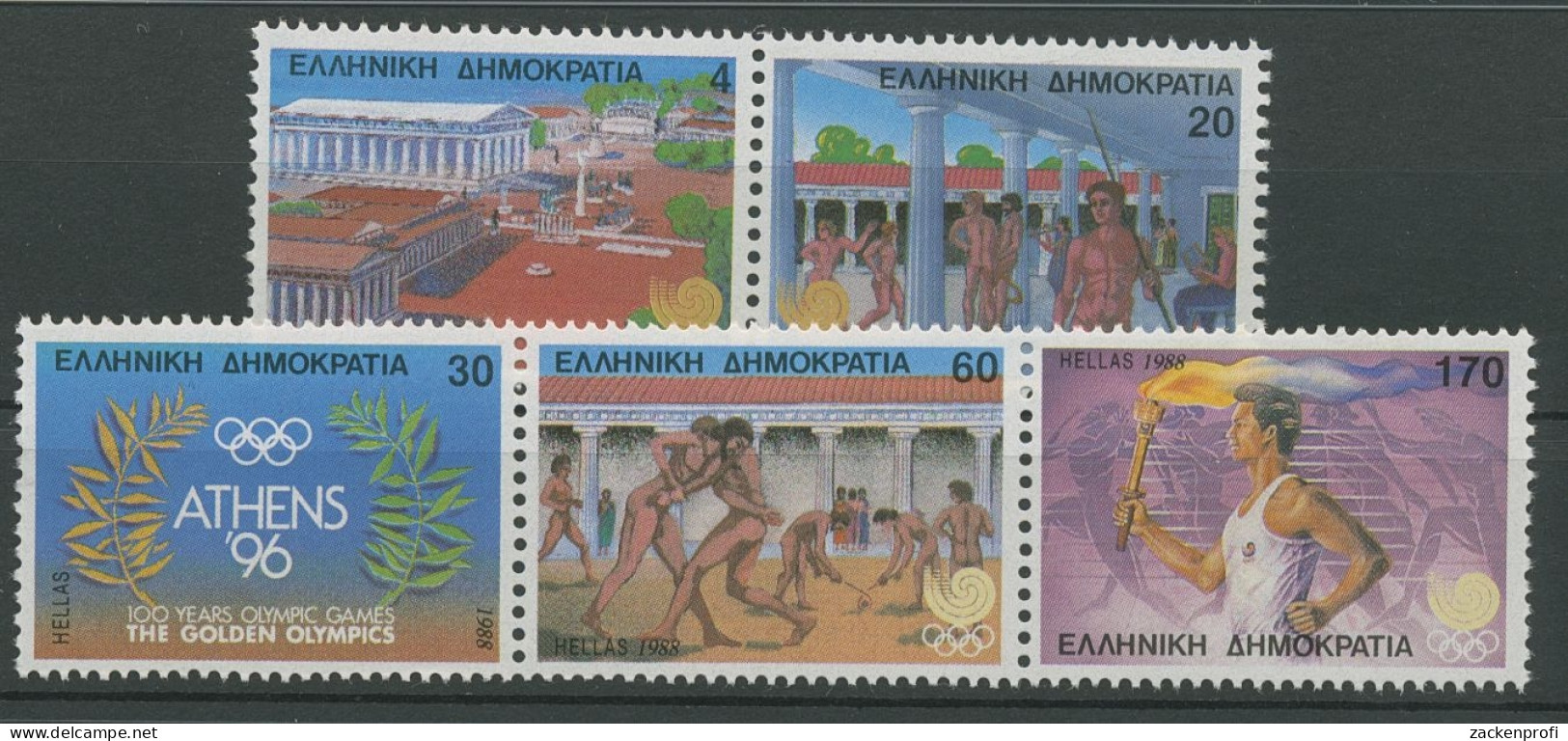 Griechenland 1988 Olympische Spiele 1687/91 A Postfrisch (b31680) - Nuevos