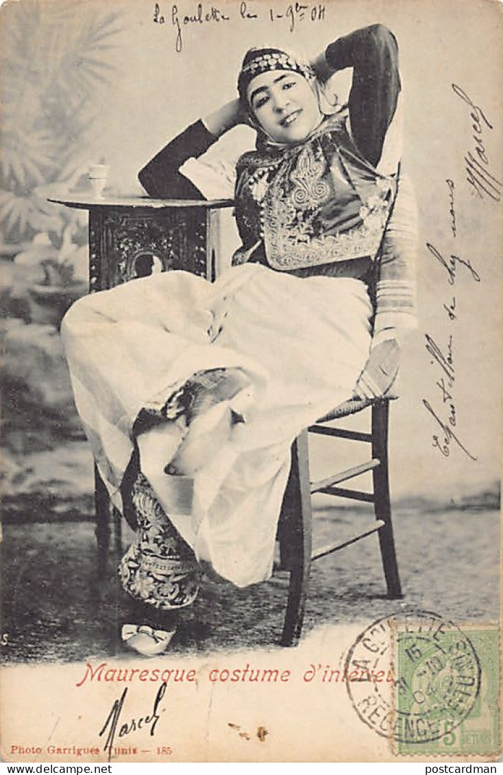 Tunisie - Mauresque, Costume D'intérieur - Ed. Garrigues 185 - Tunisie