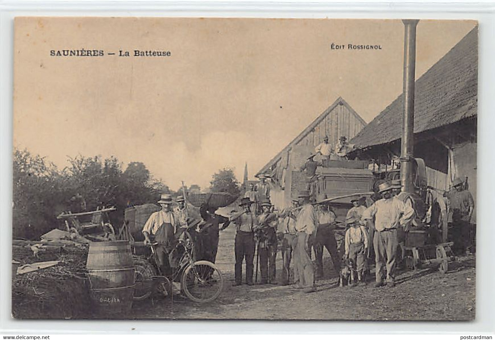 SAUNIÈRES (71) La Batteuse - Ed. Rossignol - Sonstige & Ohne Zuordnung