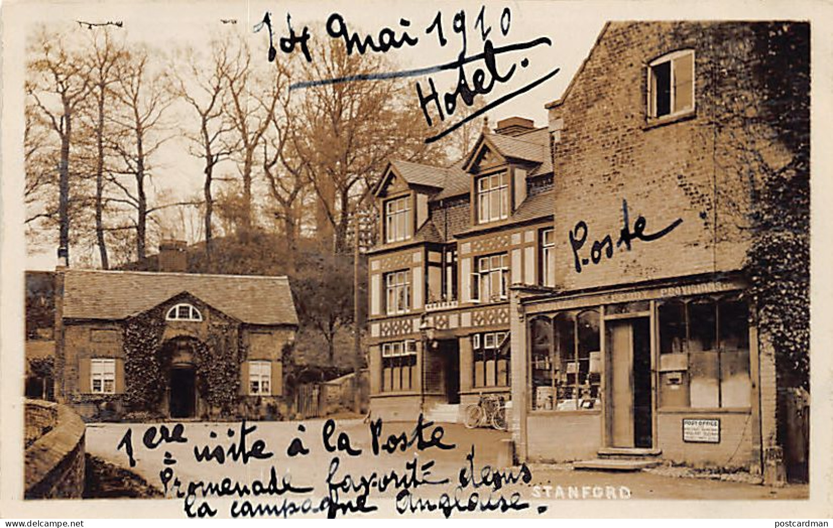 England - STANFORD ON TEME - The Post Office - REAL PHOTO Year 1910 - Andere & Zonder Classificatie