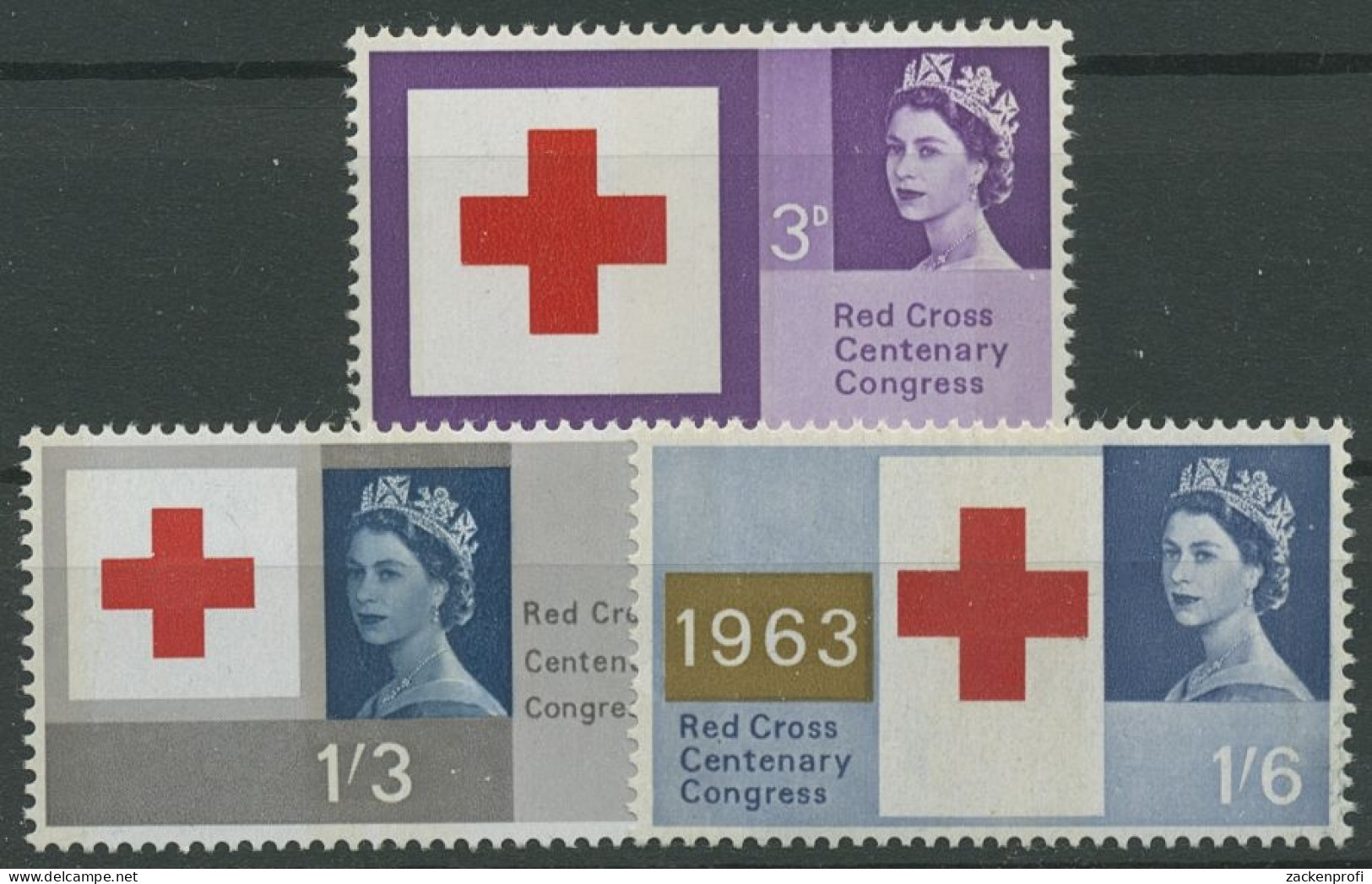 Großbritannien 1963 100 Jahre Internationales Rotes Kreuz 362/64 Y Postfrisch - Unused Stamps