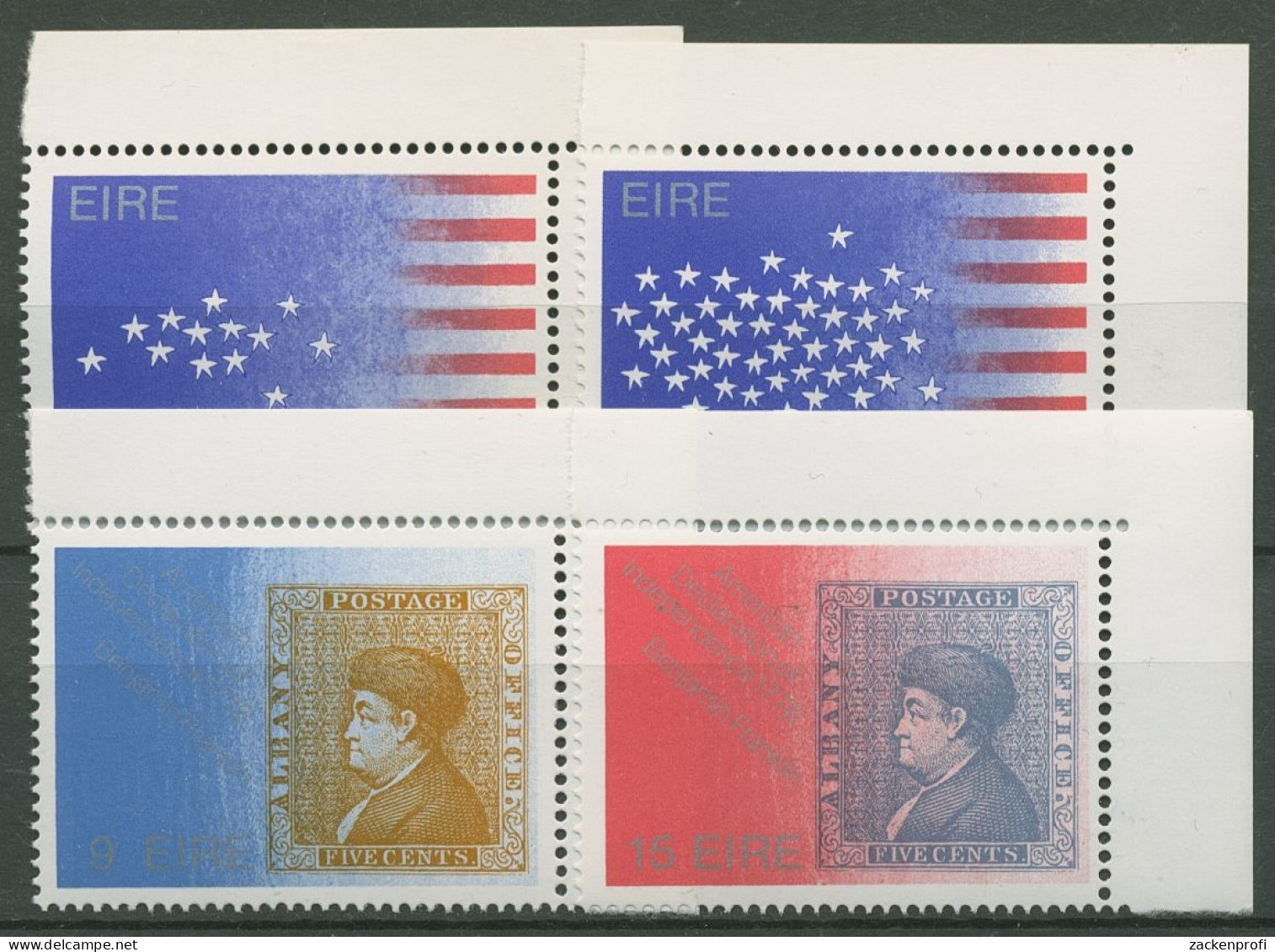 Irland 1976 200 Jahre Unabhängigkeit Der USA 340/43 Ecke Postfrisch - Unused Stamps