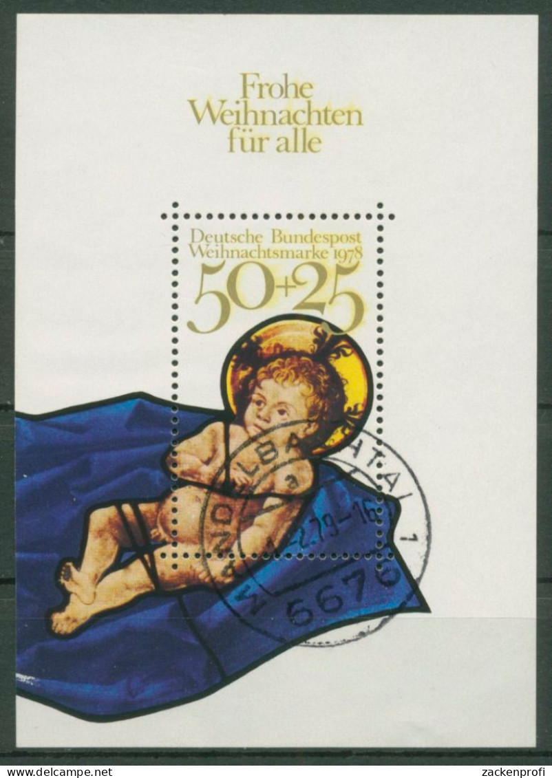 Bund 1978 Weihnachten Christkind Block 17 Gestempelt (C98643) - Sonstige & Ohne Zuordnung