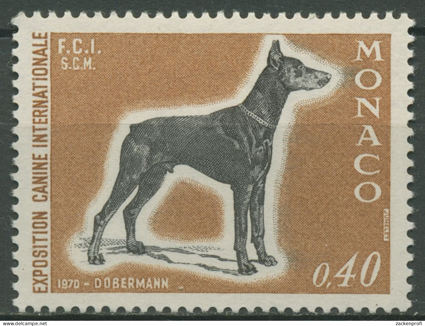 Monaco 1970 Hunde Dobermann 965 Postfrisch - Nuovi