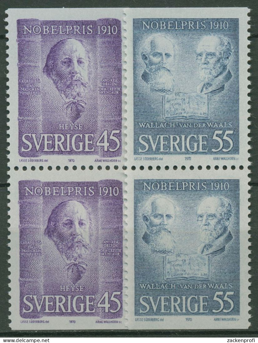 Schweden 1970 Nobelpreisträger 697/98 Do/Du Paare Postfrisch - Nuovi