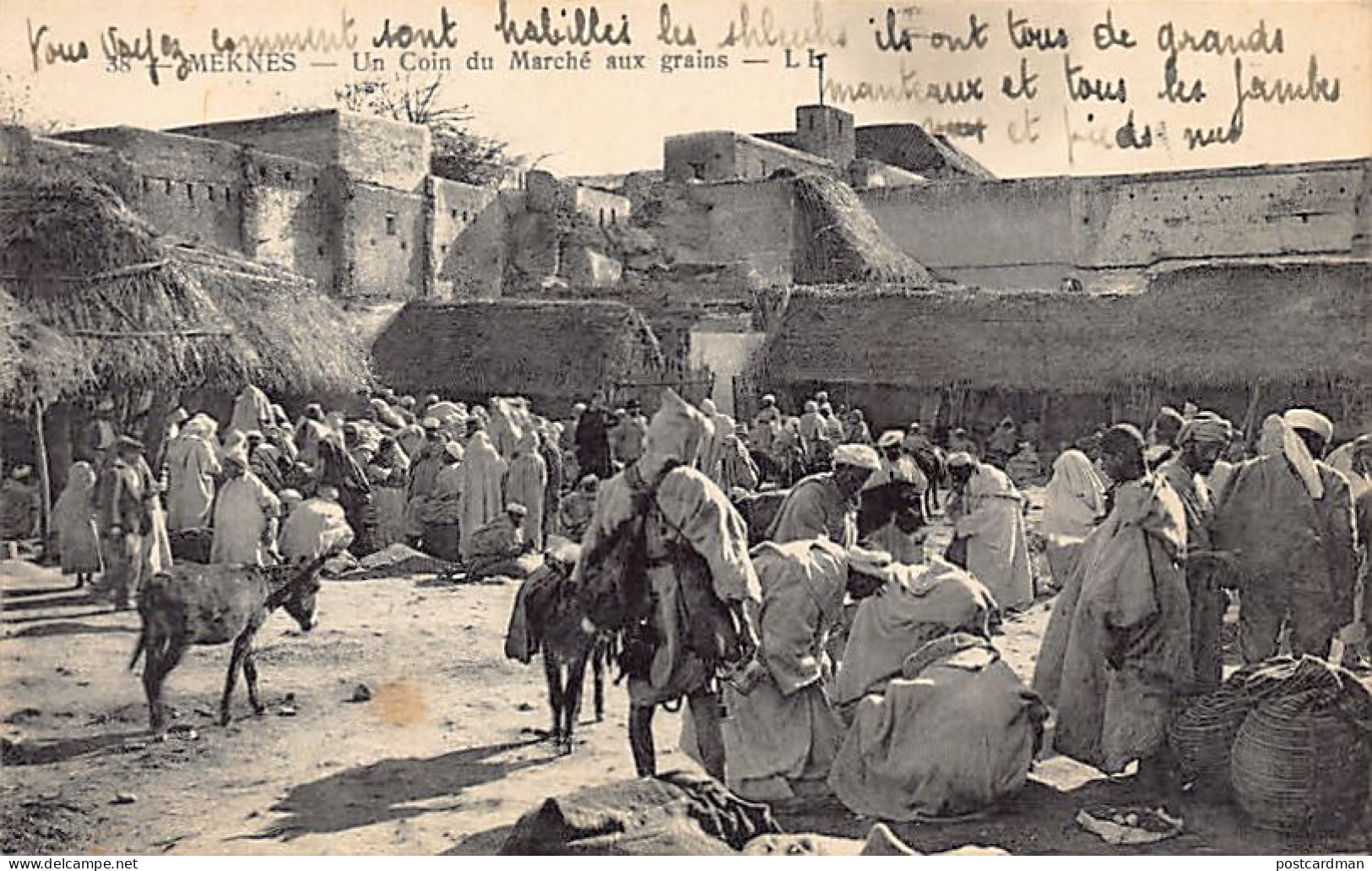 Maroc - MEKNES - Un Coin Du Marché Aux Grains - Ed. LL Levy - Meknès