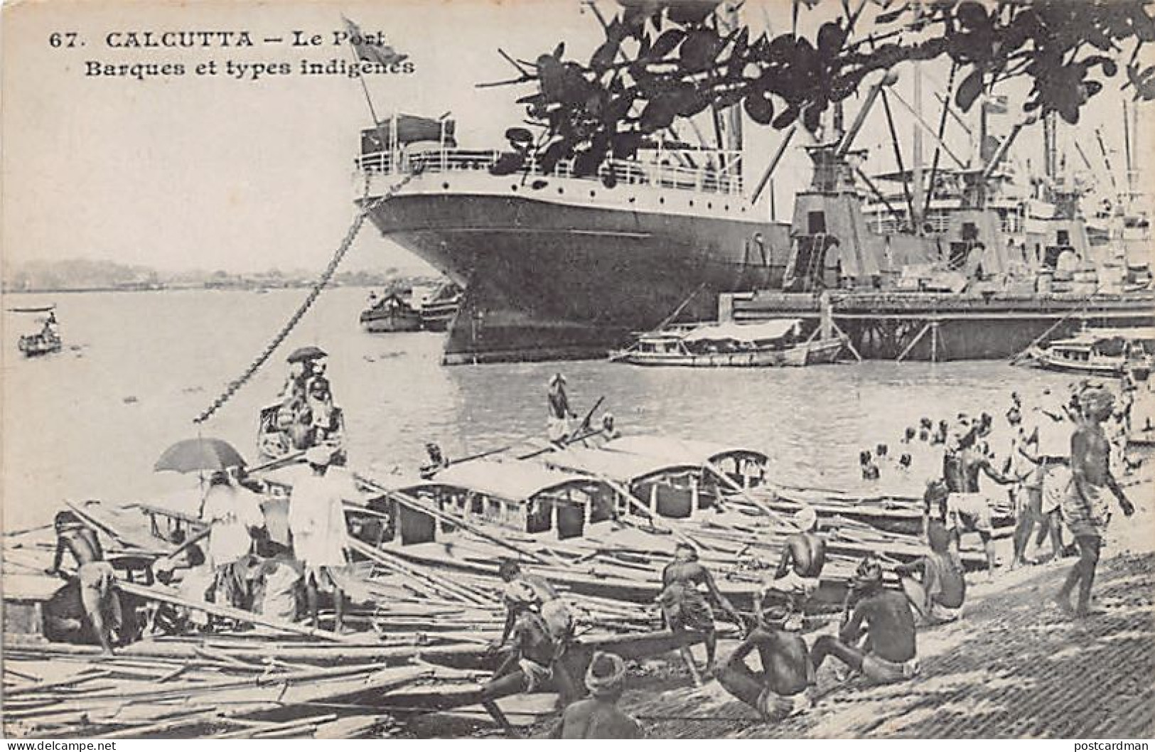 India - KOLKATA Calcutta - The Port - Boats And Native Types - Publ. Messageries Maritimes 67 - Indien
