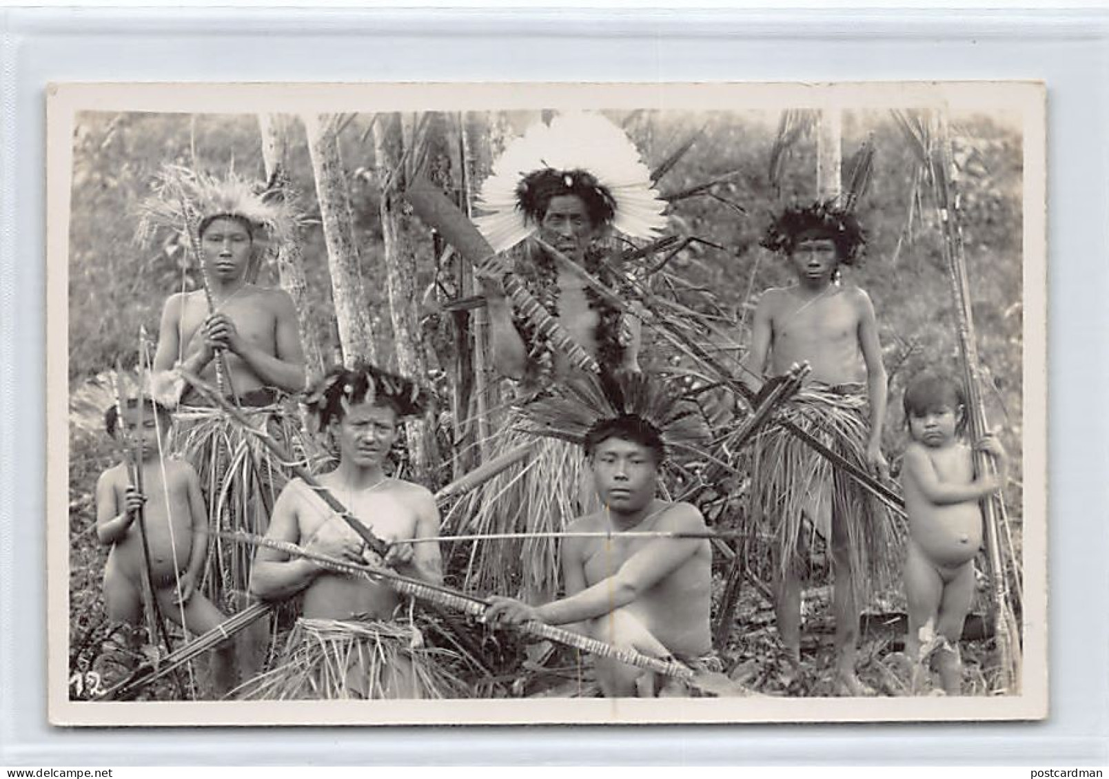 Brasil - Bororo Indians With Bows And Arrows - Brasilian Indians - REAL PHOTO - Ed. Desconhecido  - Otros & Sin Clasificación