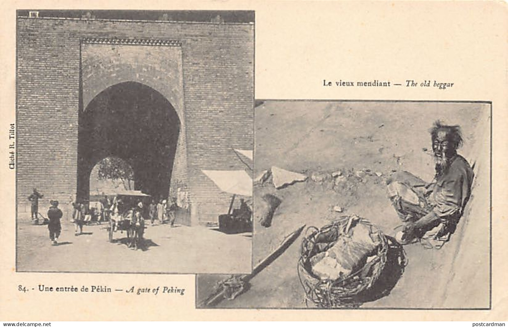 China - BEIJING - A Gate - The Old Beggar - Publ. R. Tillot 84 - Cina