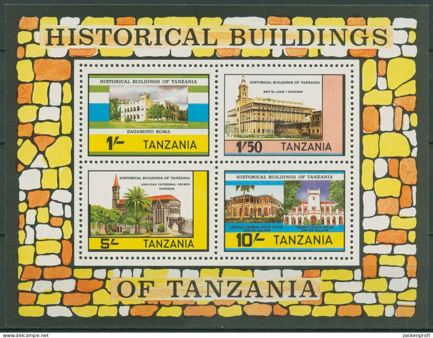 Tansania 1983 Historische Gebäude Kathedrale Block 35 Postfrisch (C40635) - Tanzanie (1964-...)