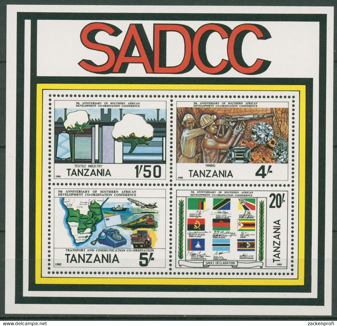 Tansania 1985 Konferenz Der SADCC Block 40 Postfrisch (C40640) - Tanzanie (1964-...)