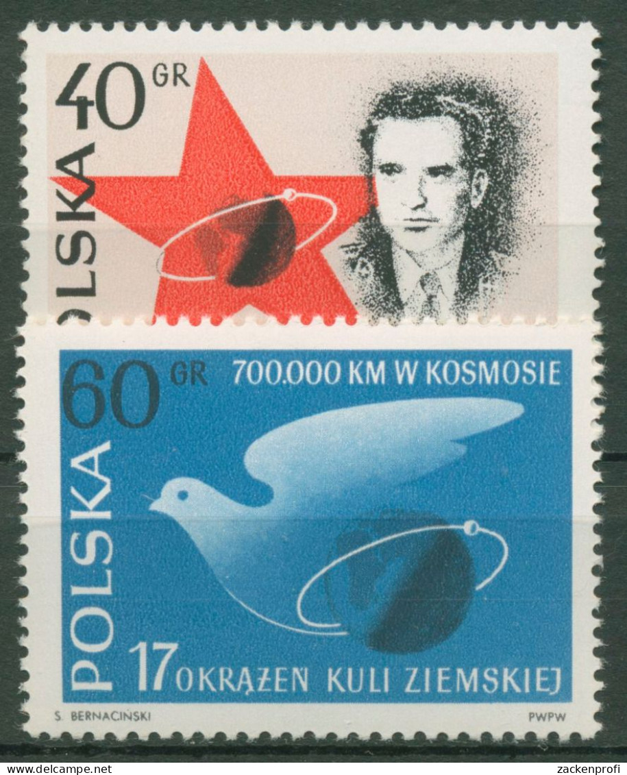 Polen 1961 Raumfahrt Kosmonaut Titow 1257/58 Postfrisch - Ungebraucht