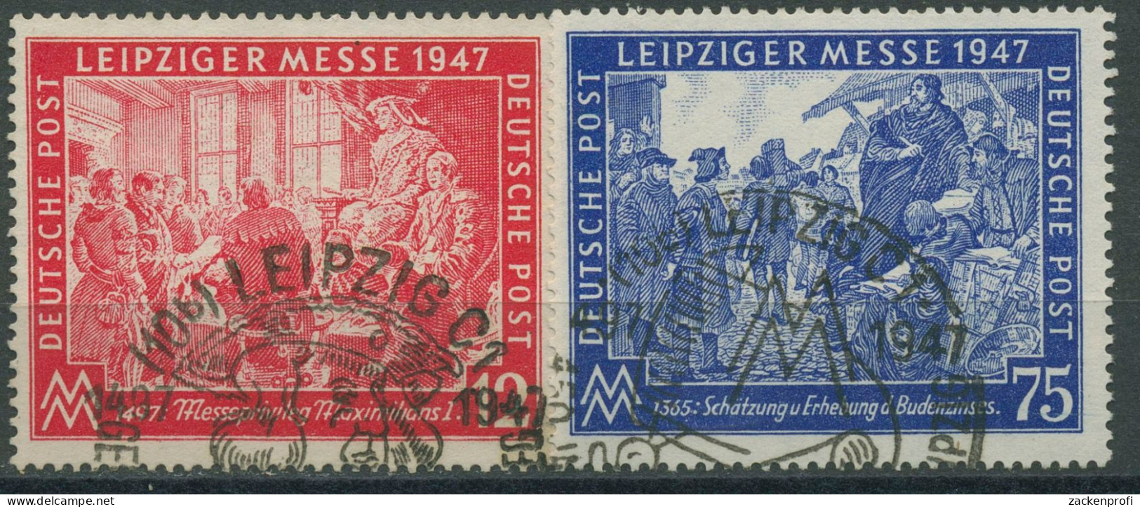 Alliierte Besetzung 1947 Leipziger Messe 965/66 Mit Sonderstempel - Autres & Non Classés