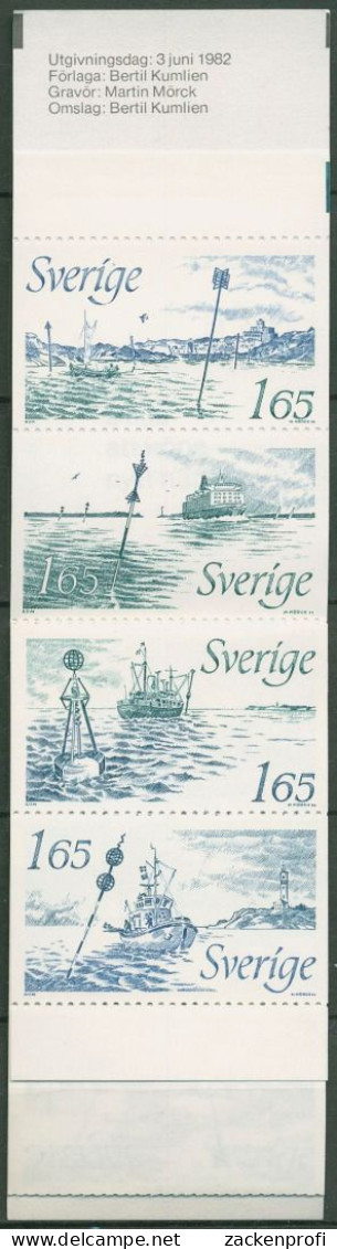 Schweden 1982 Seezeichen Schiffe Markenheftchen MH 88 Postfrisch (C60586) - 1981-..