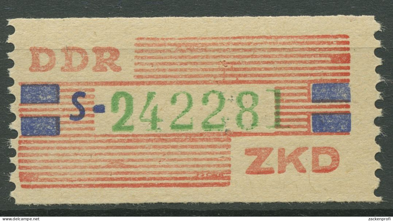 DDR 1959 Wertstreifen Für Den ZKD 27 S Postfrisch - Autres & Non Classés