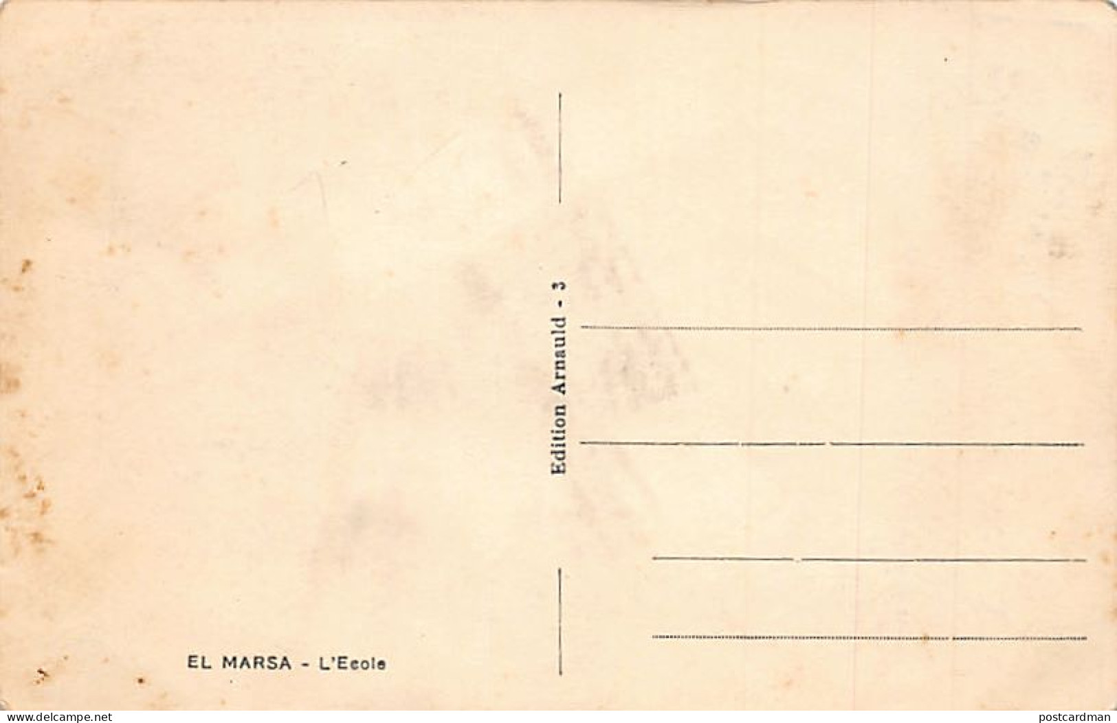 EL MARSA - L'école - Ed. Arnauld 3 - Andere & Zonder Classificatie