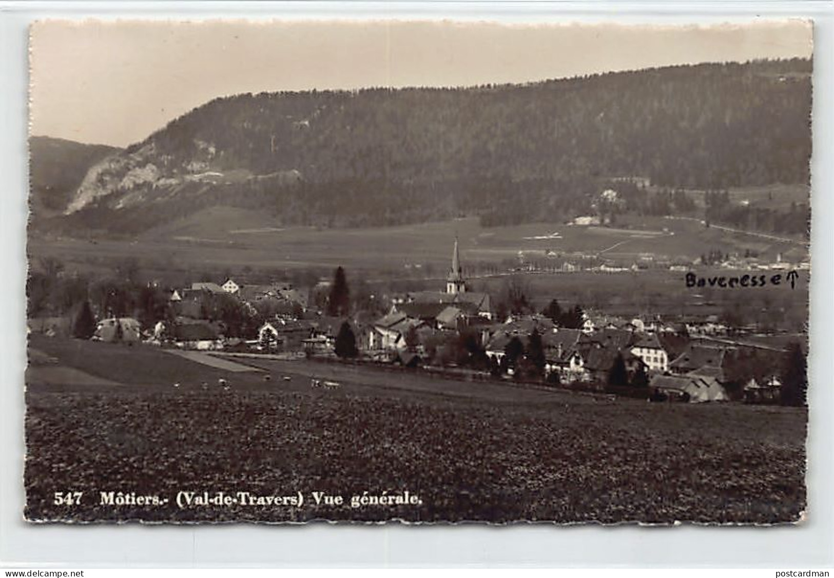 Suisse - Môtiers (NE) Val-de-Travers - Vue Générale - Ed. John Dubois 547 - Môtiers 