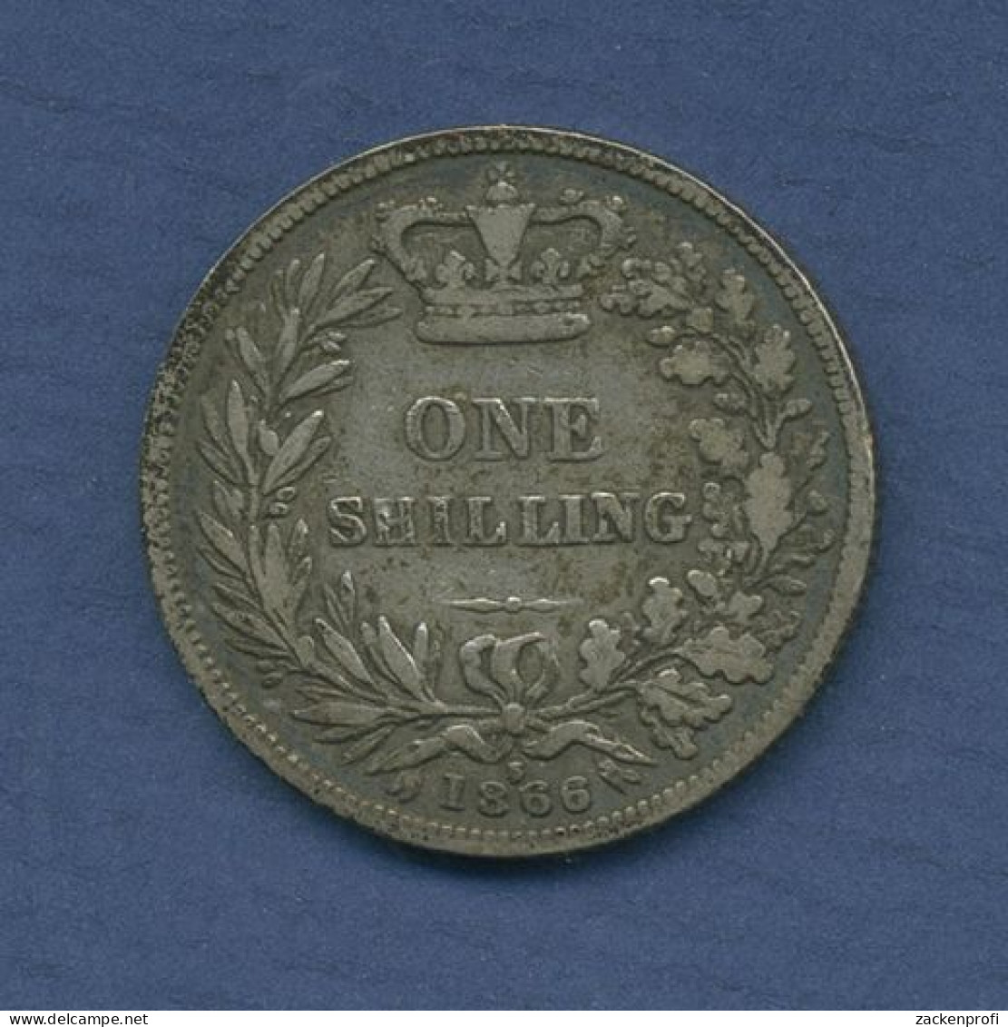 Großbritannien 1 Shilling 1866, Königin Victoria, KM 734.3 Ss/s (m3664) - I. 1 Shilling