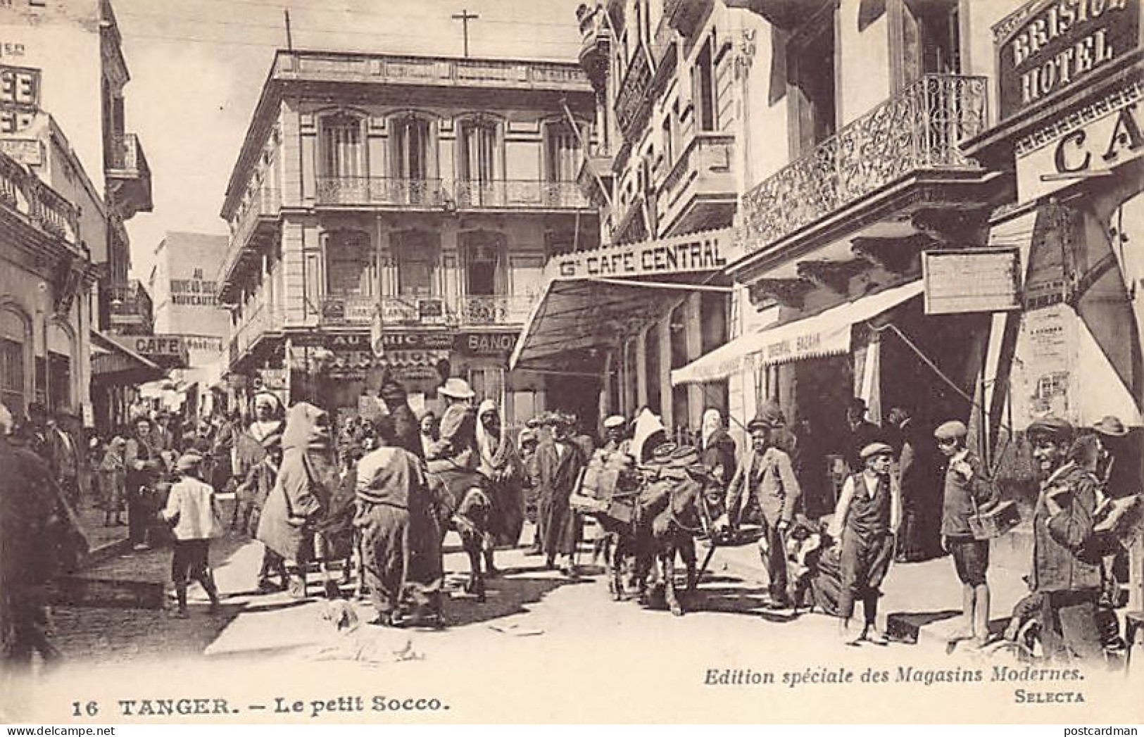 Judaica - Maroc - TANGER - Le Petit Socco, Magasin Nahon & Lasry, Au Grand Paris - Ed. Magasins Modernes 16 - Jodendom