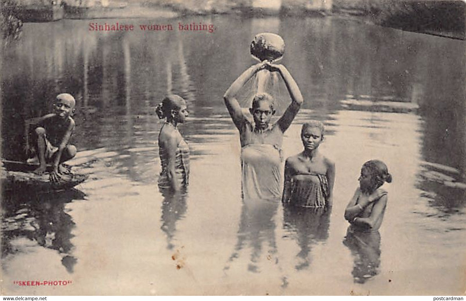 Sri Lanka - Sinhalese Women Bathing - Publ. Skeen-Photo  - Sri Lanka (Ceylon)