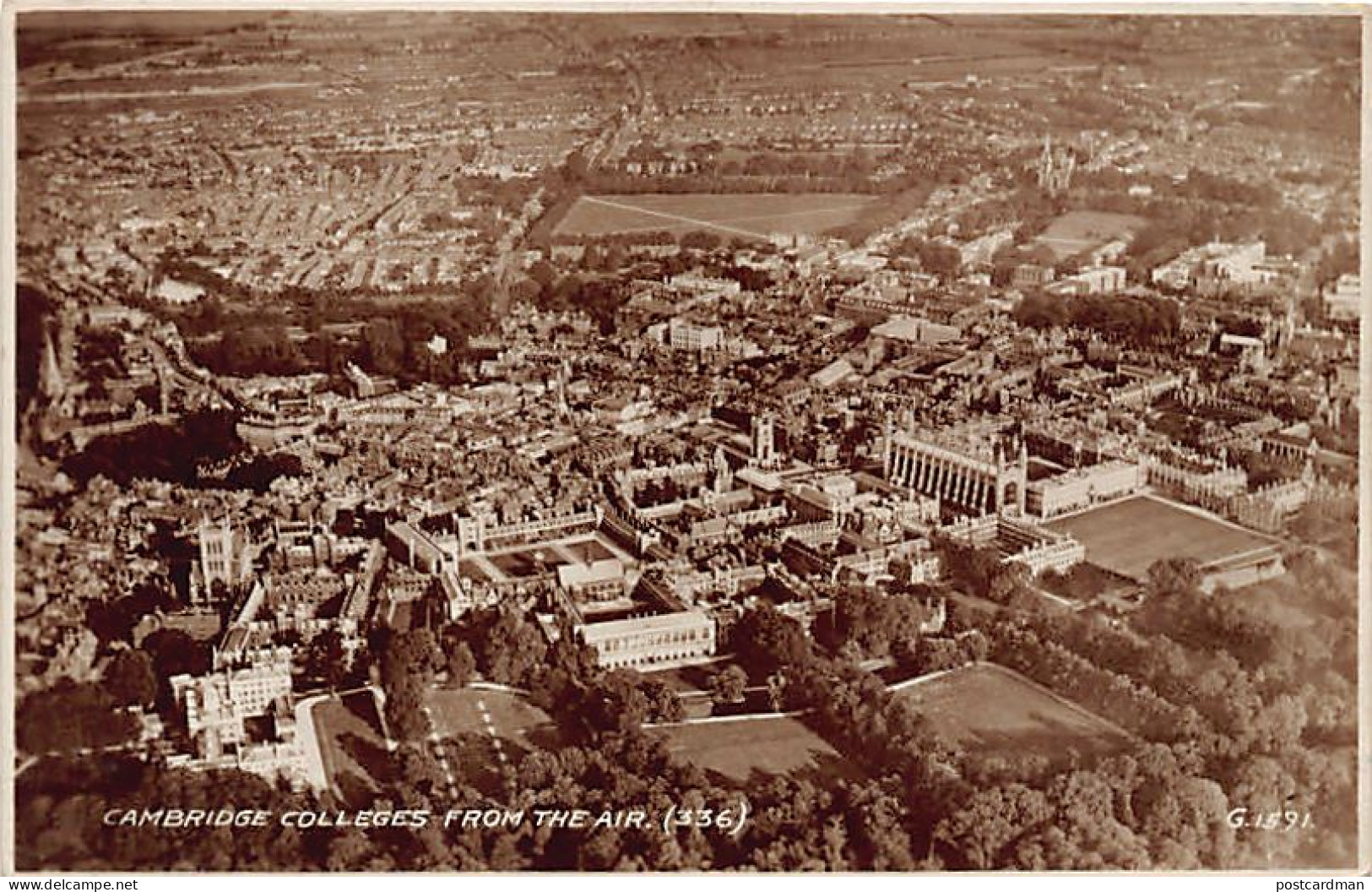England - CAMBRIDGE Colleges From The Air -Valentine's Aerial Photos - Cambridge
