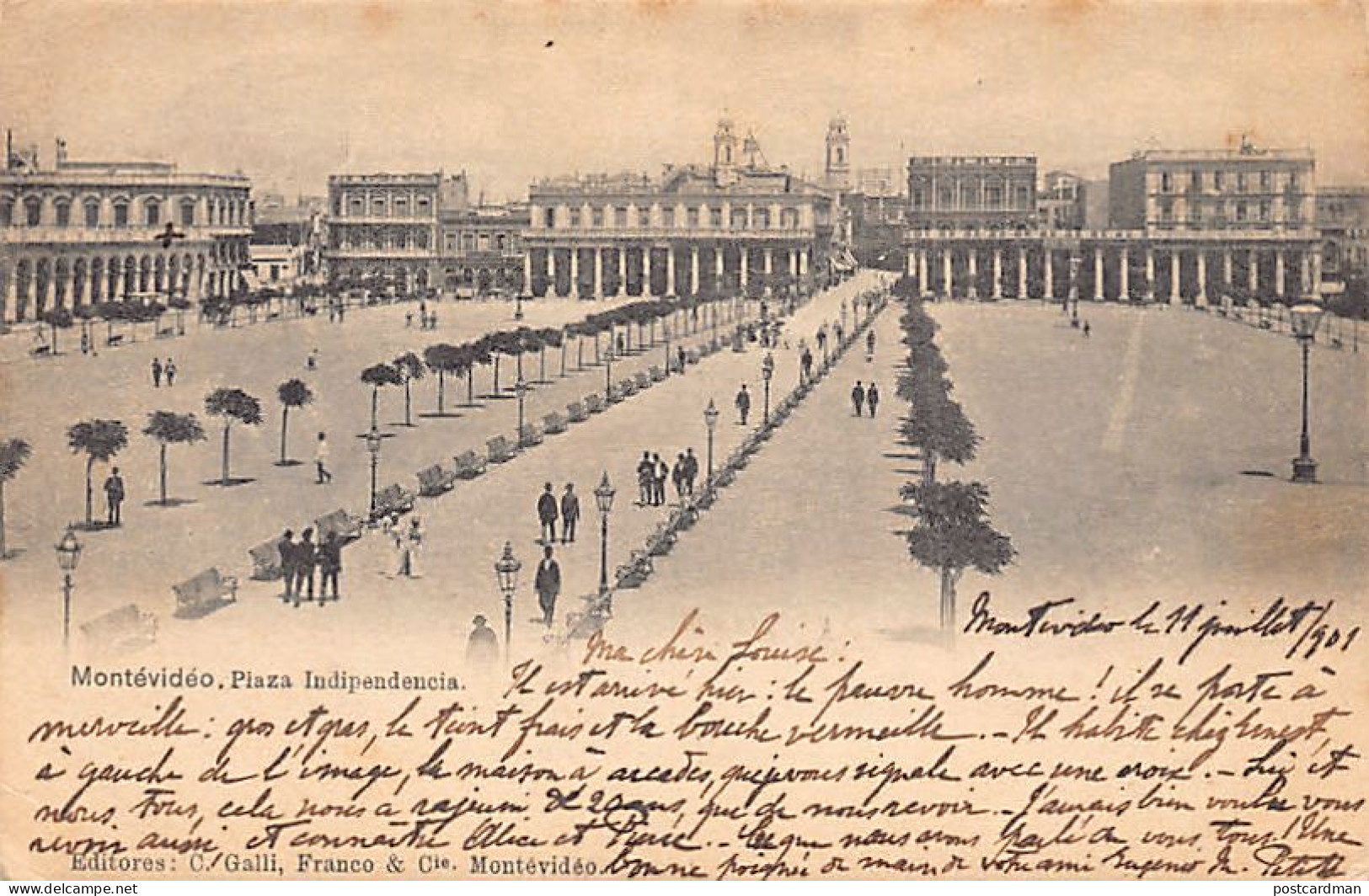 Uruguay - MONTEVIDEO - Plaza Independencia - Ed. C. Galli, Franco & Cie  - Uruguay