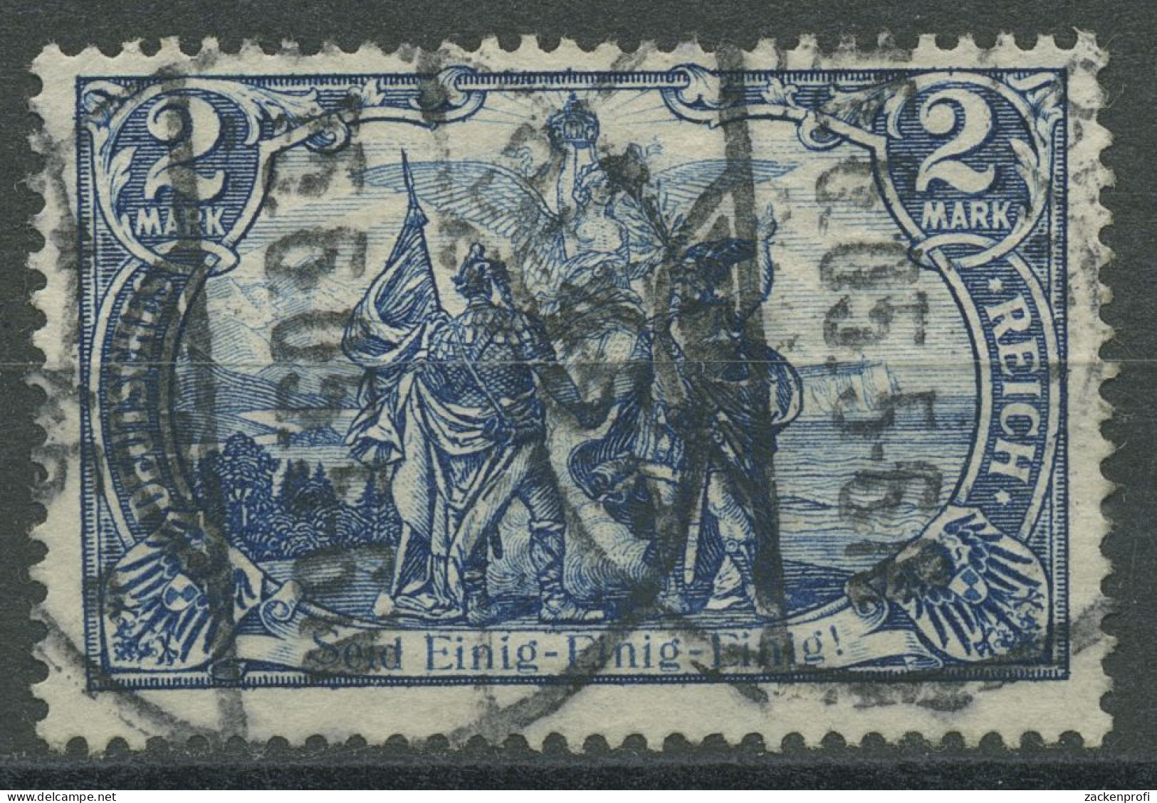 Deutsches Reich 1902 Nord Und Süd-Gemälde Ohne WZ, 82 A Gestempelt - Used Stamps