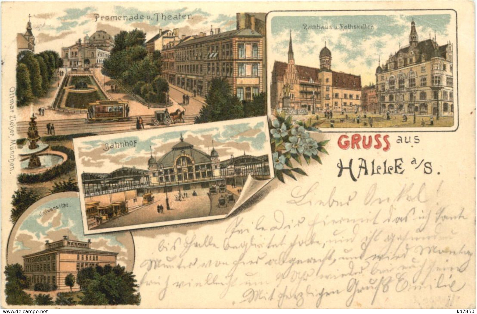 Gruss Aus Halle Saale - Litho - Halle (Saale)