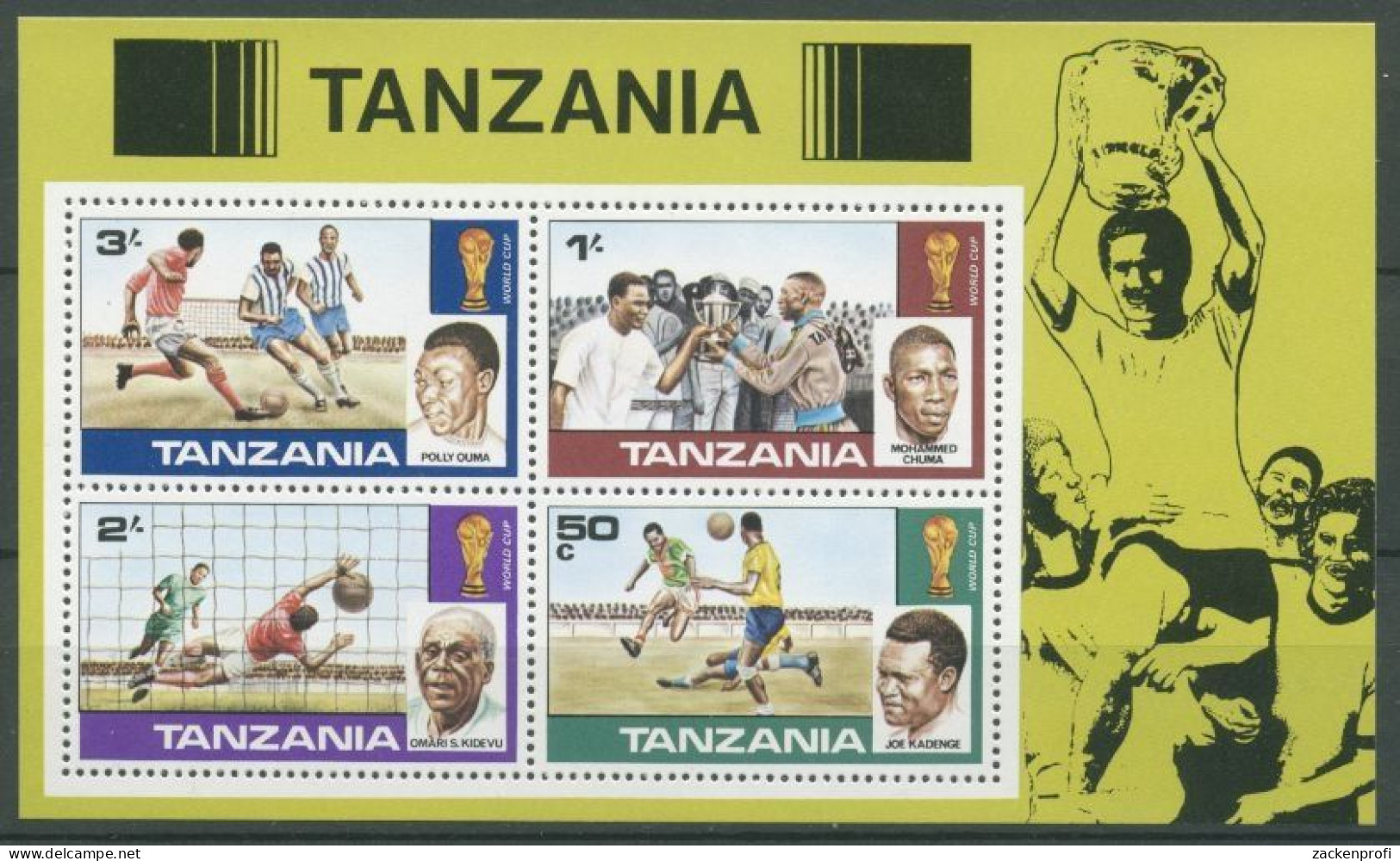 Tansania 1978 Fußball-WM In Argentinien Block 11 Postfrisch (C27392) - Tanzania (1964-...)