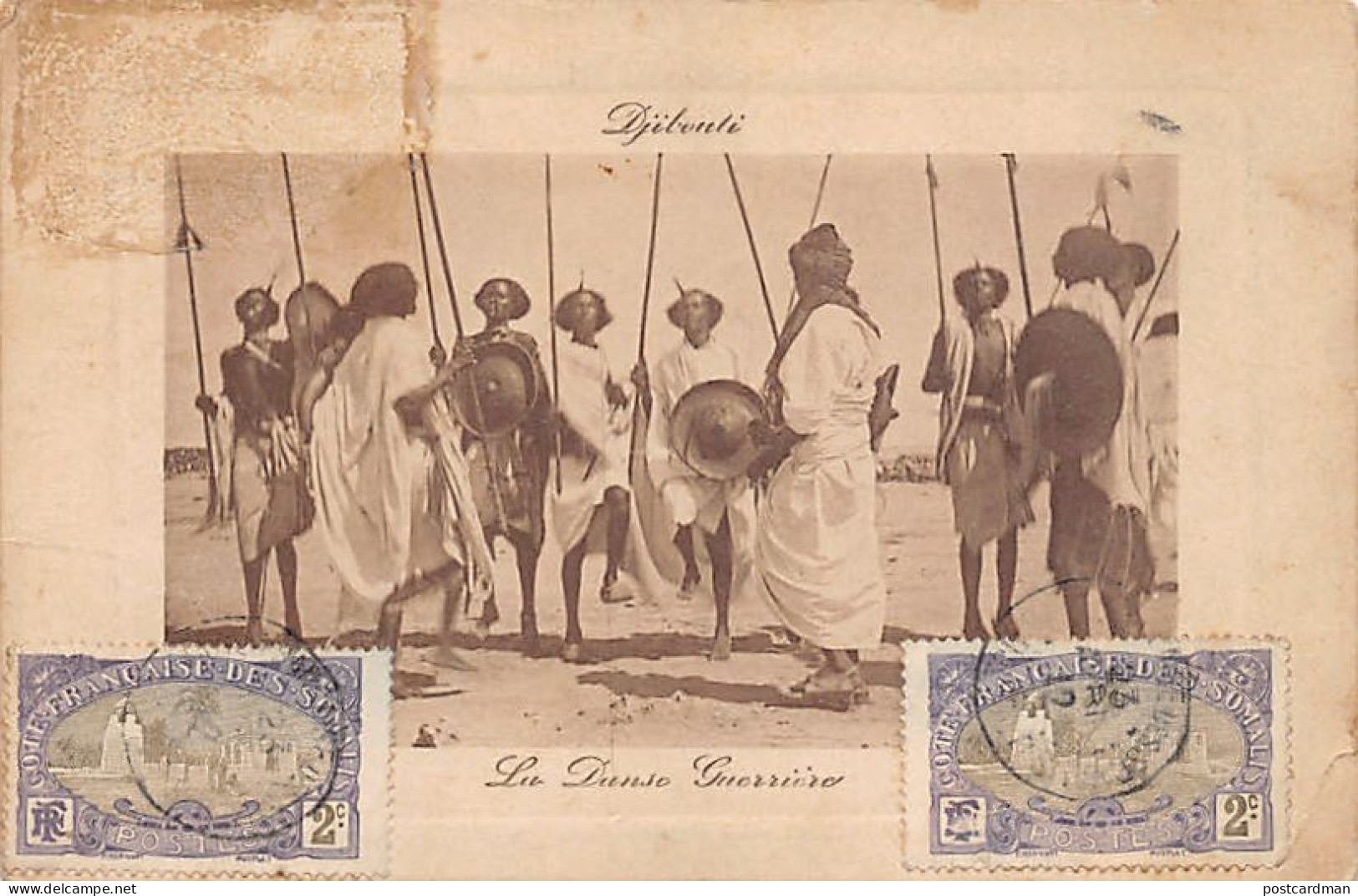 DJIBOUTI - La Danse Guerrière - Ed. E.L.D. - E. Le Deley  - Dschibuti