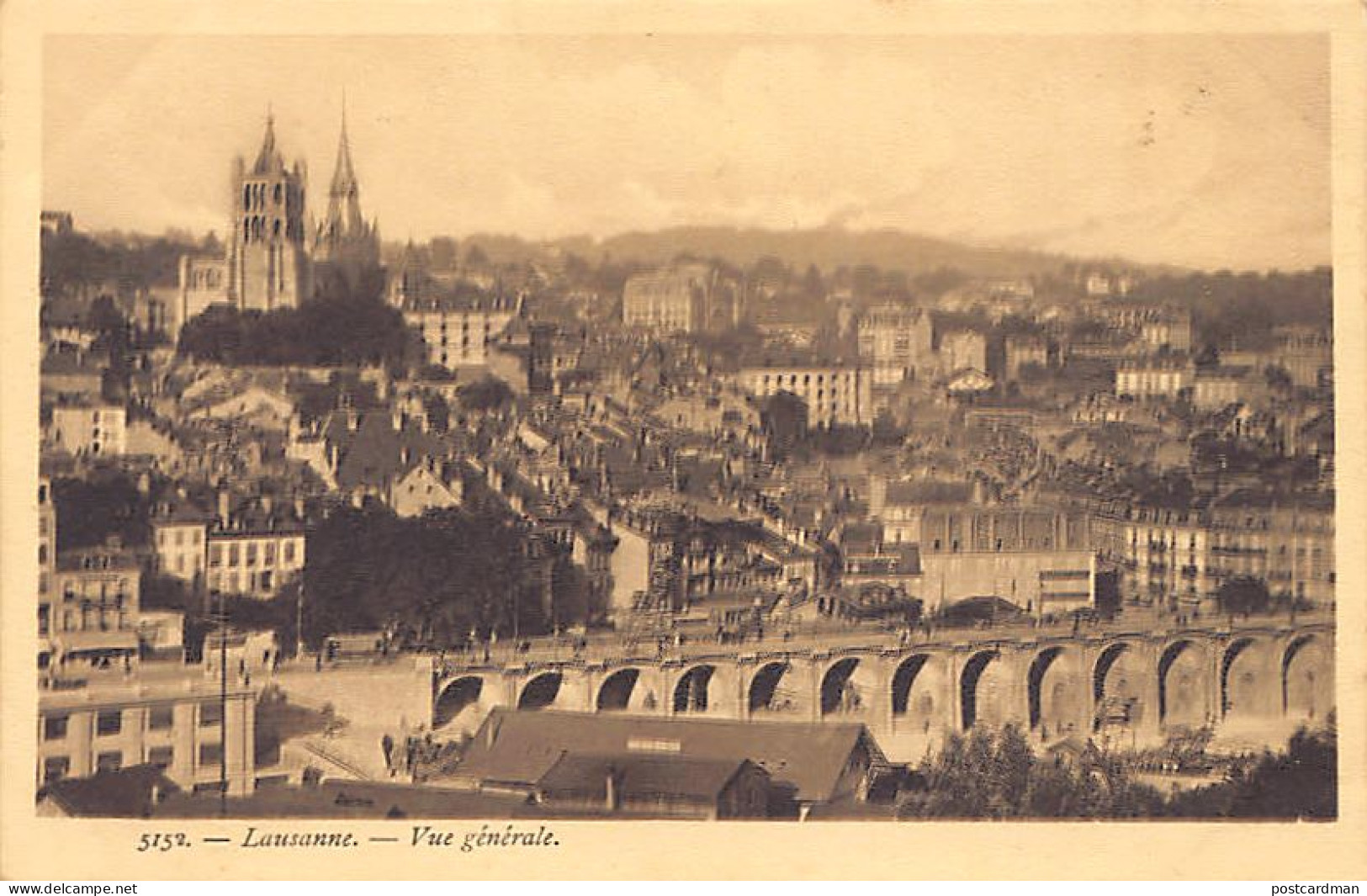 Lausanne (VD) Vue Générale - Ed. B.G.B édit. Genève - Lausanne