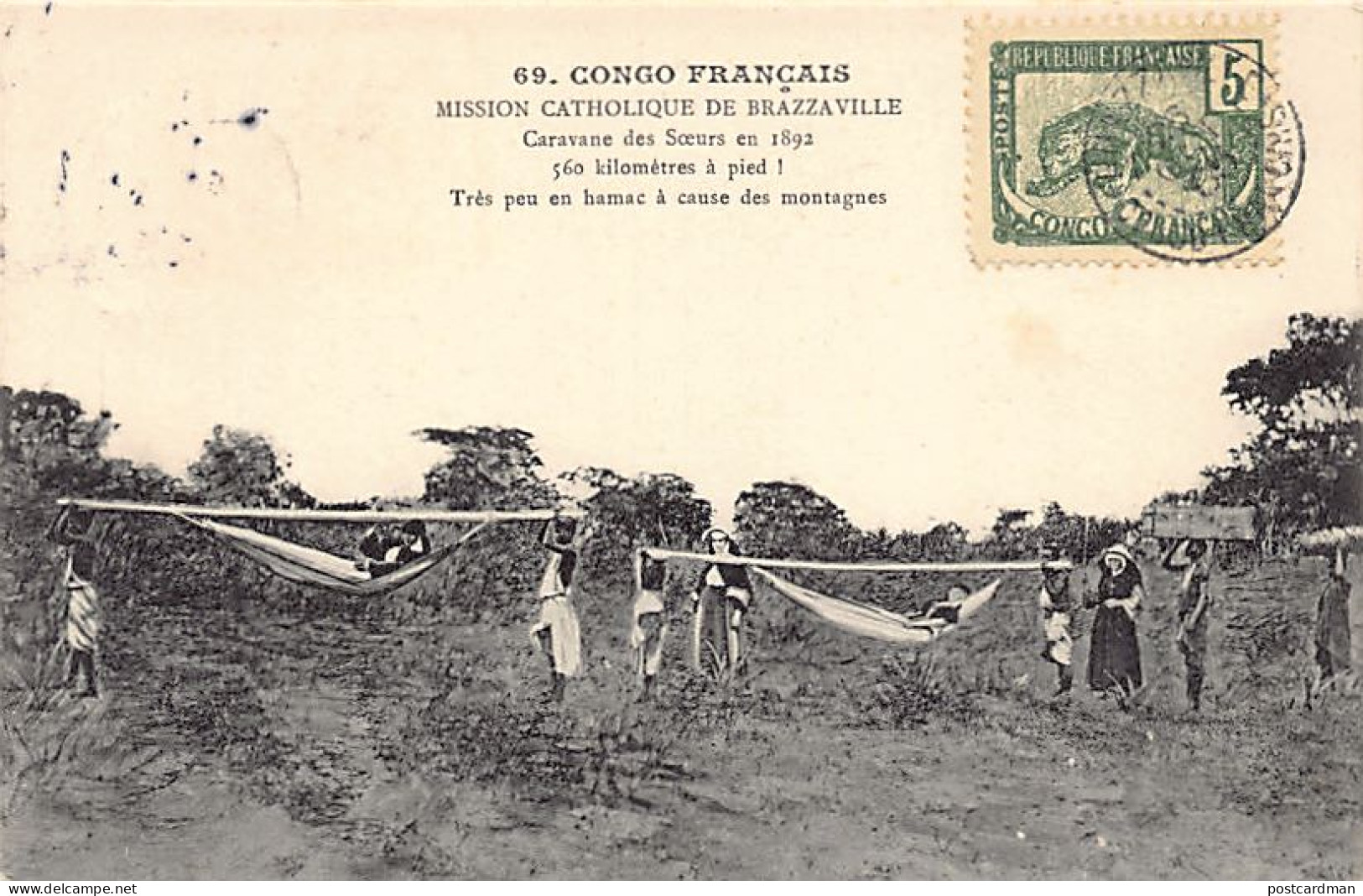 CONGO BRAZZAVILLE - Caravane Des Soeurs En 1892 - Ed. Mission Catholique 69 - Altri & Non Classificati